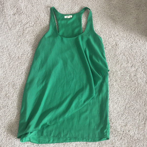 UO Silence + noise green draped mini dress (xs) B11 - Picture 2 of 5